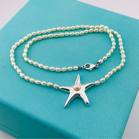 Tiffany Pearl Starfish Necklace - Picture 2 of 7